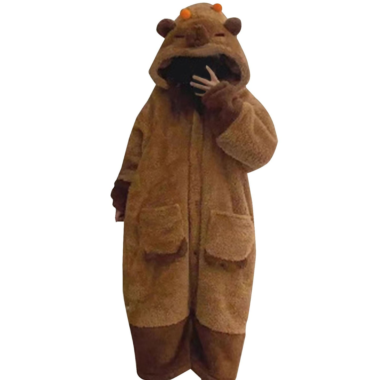 “Cartoon Capybara Blanket Hoodie – The Coziest Gift Ever”